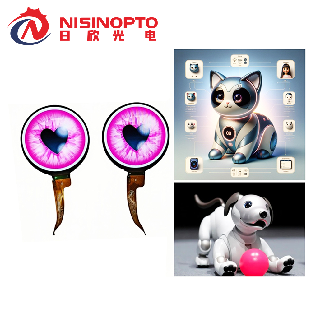 1.5寸360*360一芯双屏双屏异显双屏同显液晶TFT机器人表情液晶屏