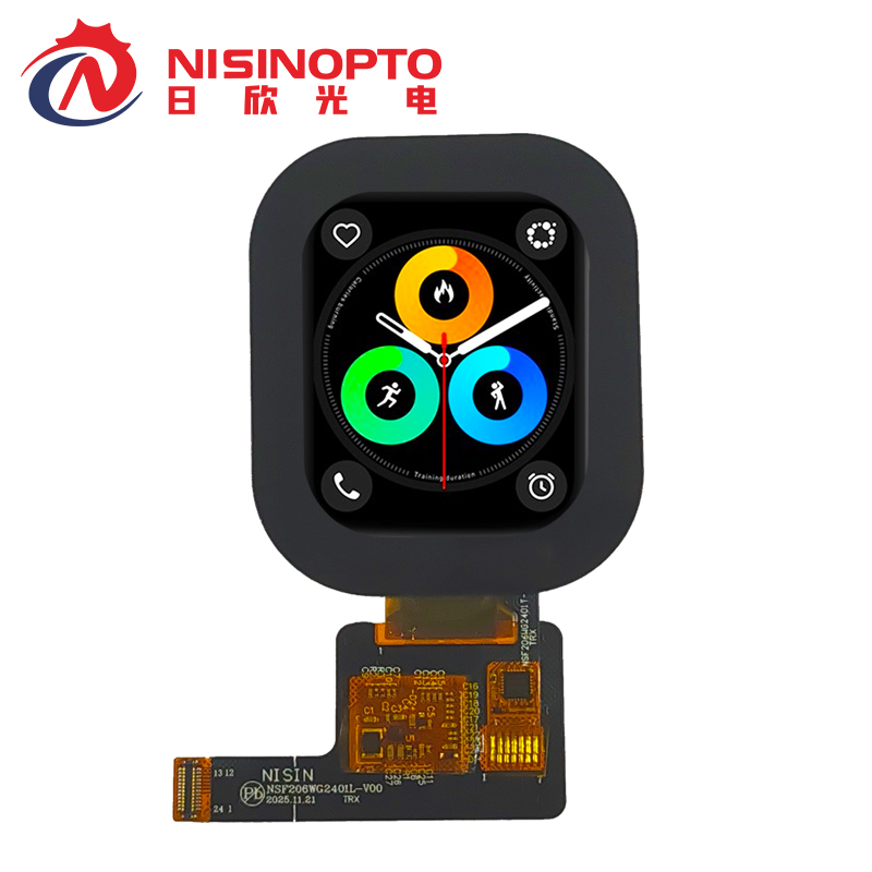 2.06寸AMOLED410*502防水防尘抗震手表手环眼镜显示屏智能穿戴设备显示触摸屏