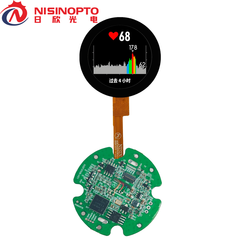 1.65寸360*360智能串口屏带板低能耗宽温显示屏幕